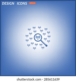Search wi-fi network. icon. vector design
