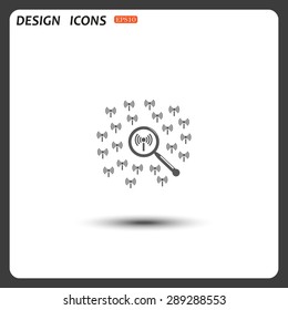 Search wi-fi network. icon. vector design