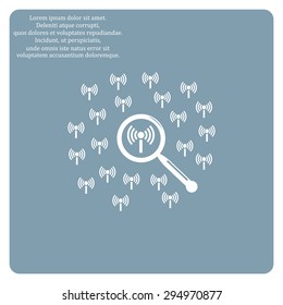 Search wi-fi network. icon. vector design