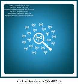 Search wi-fi network. icon. vector design
