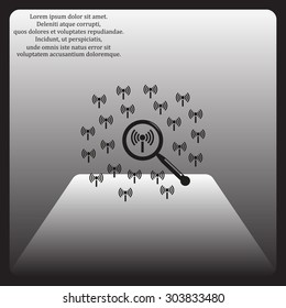 Search wi-fi network. icon. vector design