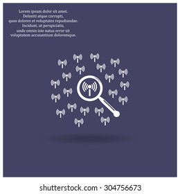 Search wi-fi network. icon. vector design