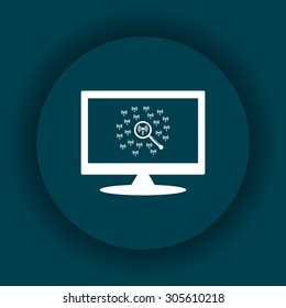 Search wi-fi network. icon. vector design