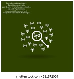 Search wi-fi network. icon. vector design