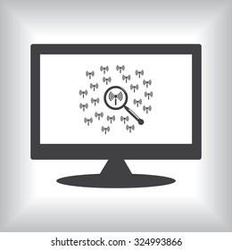 Search wi-fi network. icon. vector design