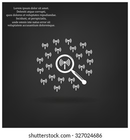Search wi-fi network. icon. vector design
