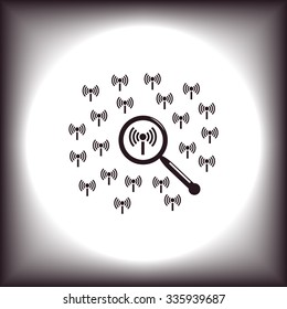 Search wi-fi network. icon. vector design
