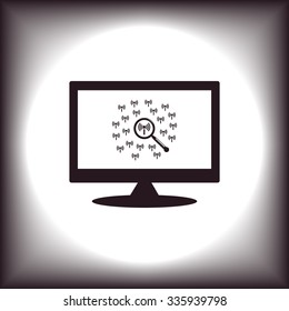 Search wi-fi network. icon. vector design