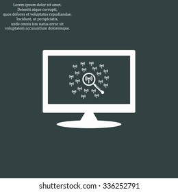 Search wi-fi network. icon. vector design