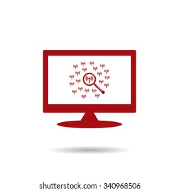 Search wi-fi network. icon. vector design