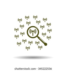 Search wi-fi network. icon. vector design