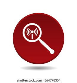 Search wifi network icon, vector illustration. Flat design style