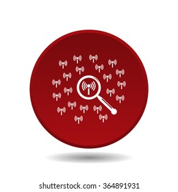 Search wifi network icon, vector illustration. Flat design style
