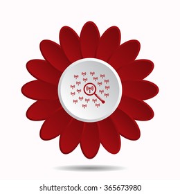 Search wifi network icon, vector illustration. Flat design style