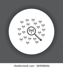 Search wifi network icon, vector illustration. Flat design style