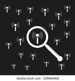 Search wi-fi network, vector, 10 EPS