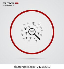 Search wi-fi network , vector illustration, EPS 10