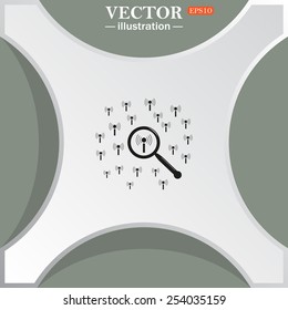 Search wi-fi network , vector illustration, EPS 10