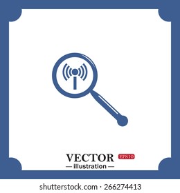 Search wi-fi network, web icon. vector design
