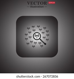 Search wi-fi network, web icon. vector design