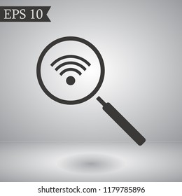 search wi-fi vector icon 10 eps