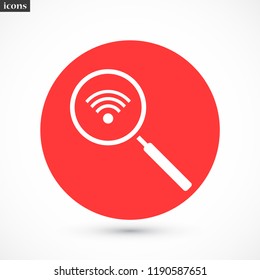 search wi-fi vector icon 10 eps