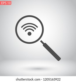 search wi-fi vector icon 10 eps