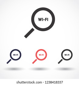 search wi-fi vector icon 10 eps