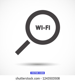 search wi-fi vector icon 10 eps