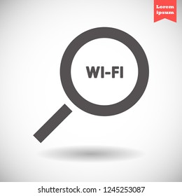 search wi-fi vector icon 10 eps