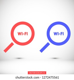 search wi-fi vector icon 10 eps
