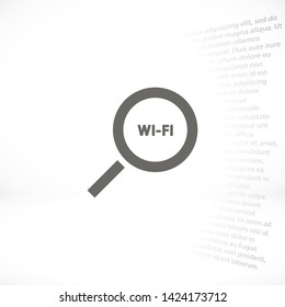 search wi-fi vector icon 10 eps , Lorem ipsum Flat design