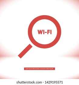 search wi-fi vector icon 10 eps , Lorem ipsum Flat design