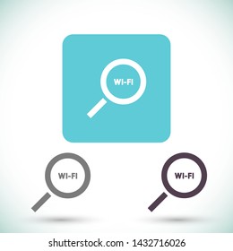search wi-fi vector icon 10 eps