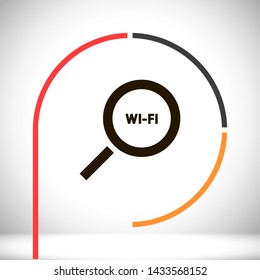 search wi-fi vector icon 10 eps , Lorem ipsum Flat design
