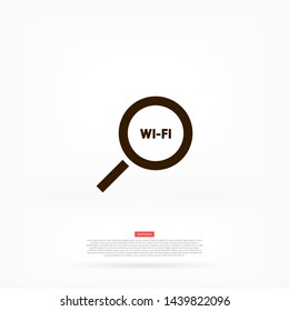 search wi-fi vector icon 10 eps , Lorem ipsum Flat design