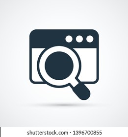 Search window icon trendy flat line symbol. Vector eps 10
