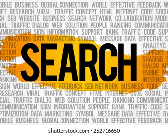 Search word cloud, business concept