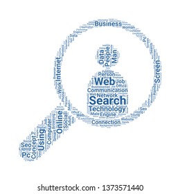 search word cloud. tag cloud about search