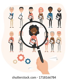 search for workers with different mental abilities for a position