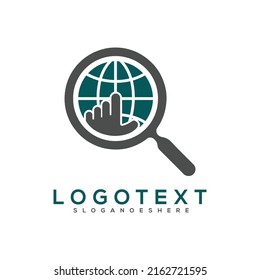 Search World logo design template, Icon symbol
