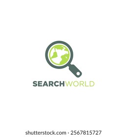 Search World Logo Simple Modern