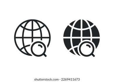 Search world wide web. Illustration vector