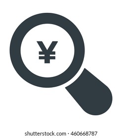 Search Yen Vector Icon