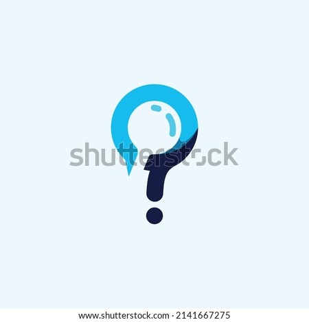 Search Your Question, Question Mark and Magnifying Glass Vector Design Template, good use for education logo