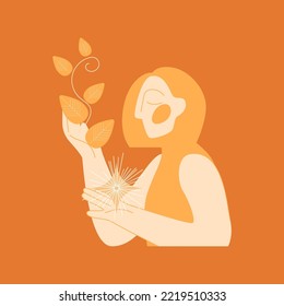 Search for yourself. Self-development and self-knowledge. The concept of finding peace and emotional stability. The idea of growth and development of the inner world, achievement of goals, recovery