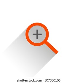 Search zoom Icon set on the white background in flat design style. Vector Illustration for web.