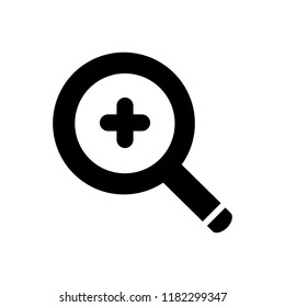 Search zoom icon simple flat web navigation sign.