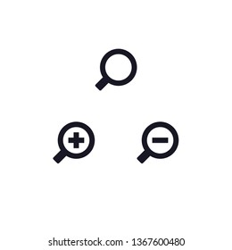 Search zoom icon with white background 