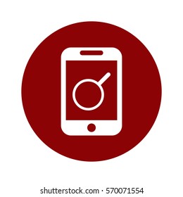 Search, Zoom, loupe Icon, vector Flat design style